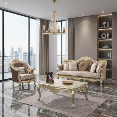 Canapé en tissu canapé rembourré canapé ensemble canapé beige ensemble chesterfield