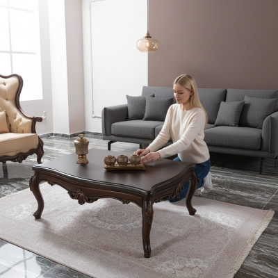 Table basse Table de salon Table d'appoint Consoles Marron Bois Table
