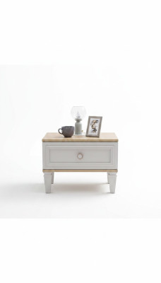 Groupe Table de chevet Consoles Bois Côté Chambre Gris Table de nuit