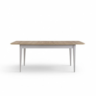Table à manger Table extensible Table de salle à manger Bois Gris Table de salle à manger