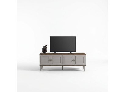 Suite Wood mobilier TV Stand Table basse Gris Meuble TV Cabinet Lowboard Set