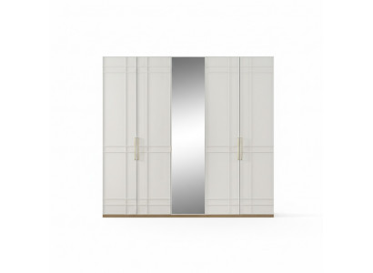 Armoires à vêtements Armoire Armoires Blanc Bois Miroir 5 portes nouveau