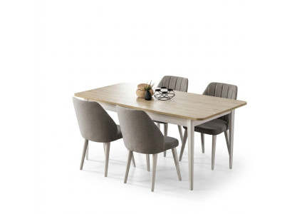 Set de salle à manger Suite Salle à manger Table de salle à manger Ensemble de 7 pièces Salle à manger Blanc Bois