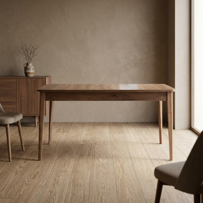 Table à manger Table Table Bois Brun Extensible 160 cm Salle à manger