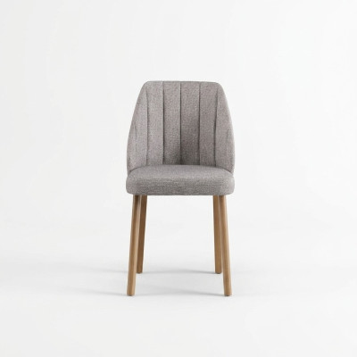 Chaise de salle à manger Groupe Ensemble de 6 chaises Tissu Gris Salle à manger Place assise
