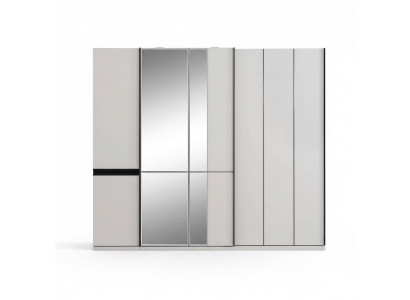 Armoires de vêtements Armoires modernes Armoires Armoire en bois blanc avec miroir de luxe