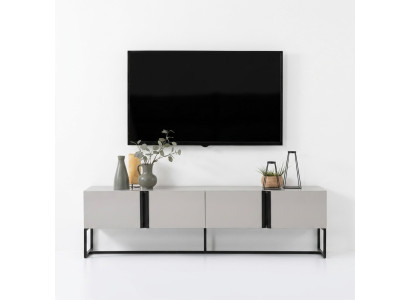 Bahut Meuble de télévision Armoire Meuble TV Table basse Salon Blanc Bois Moderne