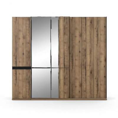 Armoires Armoires penderies Armoire de luxe Marron Bois Miroir Grand