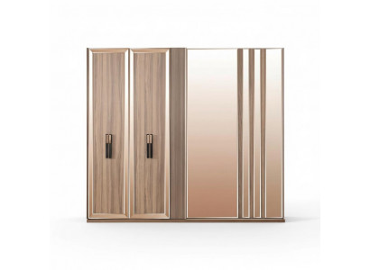 Armoires de vêtements Armoires de garde-robe modernes en bois doré Chambre.