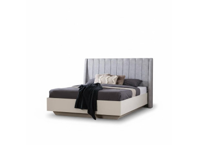 Lit double Ensemble de chambre Lit en bois Ensemble 3 pièces Blanc Tables de chevet
