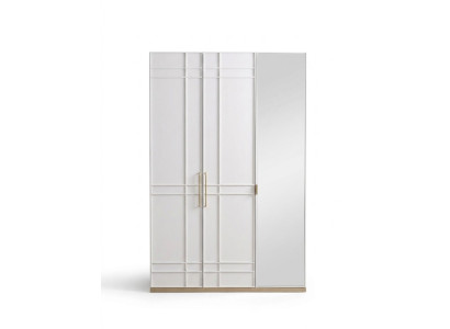 Armoire Armoires Armoire en bois Blanc Miroir Chambre d'enfants