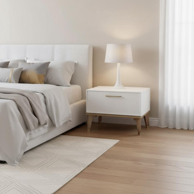 Table de chevet Table de chevet pour enfants Console de nuit Chambre d'enfants Bois Blanc Table