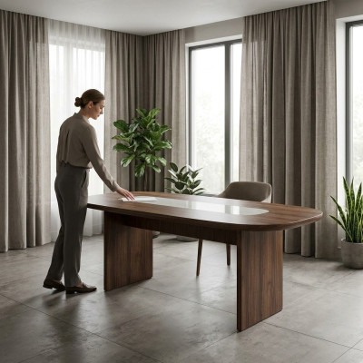 Table de salle à manger Table à manger Table Coin repas Bois Marron Salle à manger 208 cm