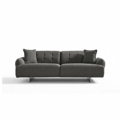 Canapé 3 places Canapé 3 places Rembourré Gris Tissu Polyester Moderne Nouveau