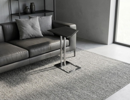 Table d'appoint Table Basse Table de Salon en acier inoxydable argent Mobilier