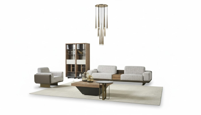 Suite de canapé quatre places Fauteuil en tissu Canapé en tissu Canapé moderne