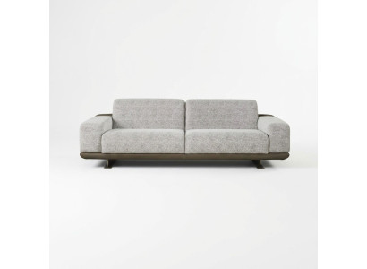 Canapé trois places Canapé 3 places Rembourré Gris Tissu Polyester Canapé Moderne