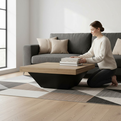 Table basse Table d'appoint Table de salon Table en bois marron Meubles design