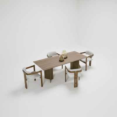 Suite Table à manger Coin repas Ensemble de salle à manger Lot de 7 pièces Salle à manger Marron Bois