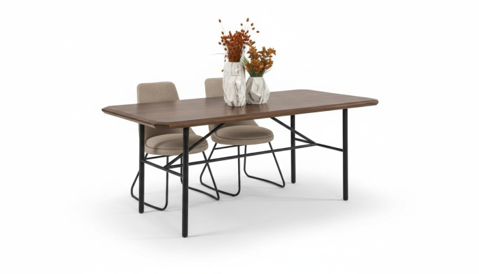 Table de salle à manger Table à manger Table Salle à manger Salle à manger 205 cm Bois Brun