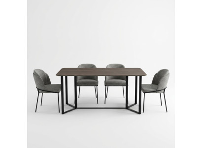 Salle à manger Coin repas Ensemble de salle à manger Table à manger Ensemble 7 pièces Bois Marron Chaises Modernes
