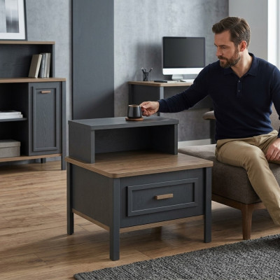 Table de chevet Consoles Tables de nuit Bois Gris Chambre Classique