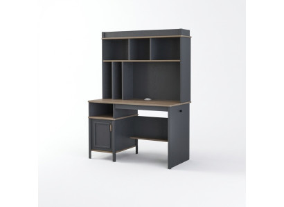 Étagères de bureau Bureau d'ordinateur Bureau en bois Gris Chambre d'enfants