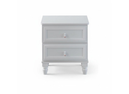Tables de chevet pour consoles de nuit en bois, chambre moderne blanche pour filles.