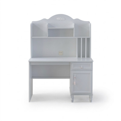 Étagères de bureau moderne Bureau d'ordinateur Bois Blanc Chambre d'enfant Table