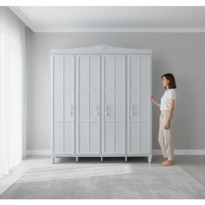 Grande armoire Armoire pour enfants Armoire en bois Armoire blanche Armoire en bois moderne