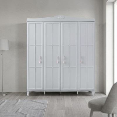 Grande armoire Armoire pour enfants Armoire en bois Armoire blanche Armoire en bois moderne