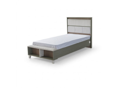 Cadre de lit Lit pour enfants Lit Chambre d'enfants Meubles de chambre d'enfant Gris Bois