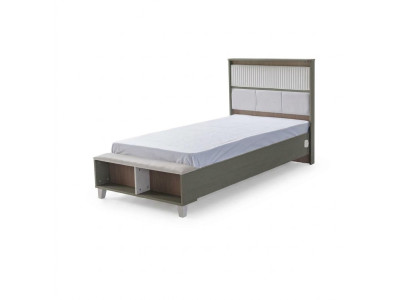 Cadre de lit Lit d'enfant Lit Chambre d'enfant Cadre de lit Gris Bois Lits