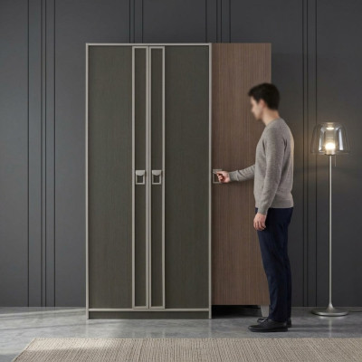 Armoire en bois Armoire Armoire pour enfants Armoire Bois Gris Design