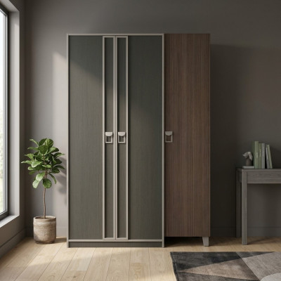 Armoire en bois Armoire Armoire pour enfants Armoire Bois Gris Design