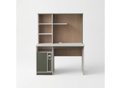 Étagères de bureau Bureau d'ordinateur Bois Gris Chambre d'enfants Table Enfants