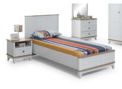 Lit d'enfants Cadre de lit Lit Chambre d'enfants Meubles de chambre d'enfants Blanc Bois