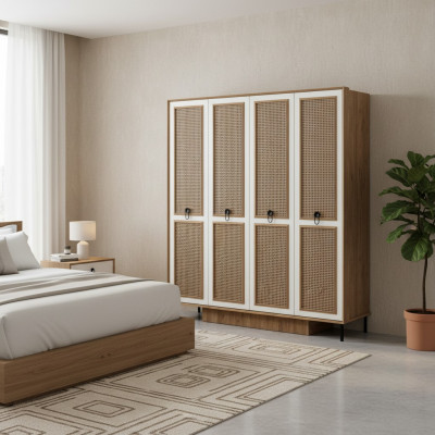 Armoire en bois Armoire Armoire pour enfants Armoire en bois Marron Design