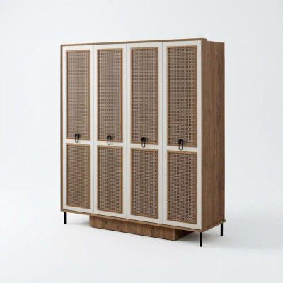 Armoire en bois Armoire Armoire pour enfants Armoire en bois Marron Design