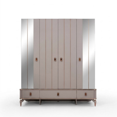 Armoire armoire pour enfants armoire en bois Armoire bois Beige Miroir