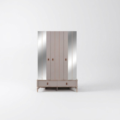 Armoire de luxe Armoire enfant Armoire en bois Armoire beige Miroir