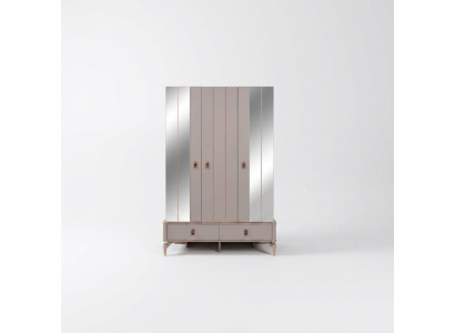 Armoire de luxe Armoire enfant Armoire en bois Armoire beige Miroir