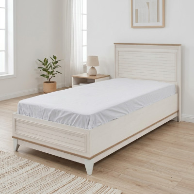 Lit d'enfants Cadre de lit Lit Chambre d'enfants Cadre de lit Blanc Moderne 100cm