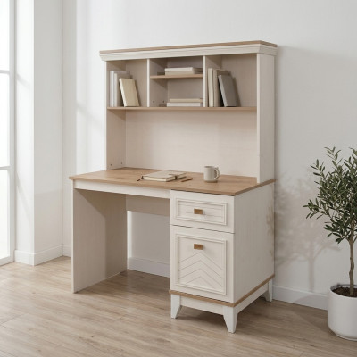 Bureau Armoire Bureau d'ordinateur Blanc Mobilier de bureau Bois Tablettes