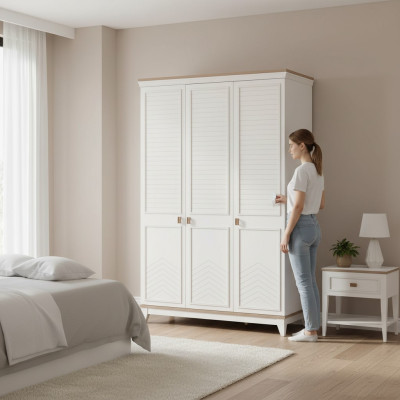 Armoire pour enfants Armoire armoire en bois Armoire en bois Blanc Moderne