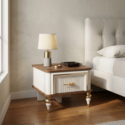 Table de chevet Chambre d'enfants Nachtkosolen Consoles Bois Moderne Beige Table