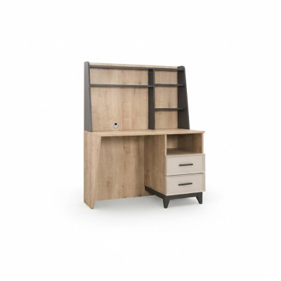 Bureau Bureau d'ordinateur Marron Mobilier de chambre d'enfant Table en bois Étagères