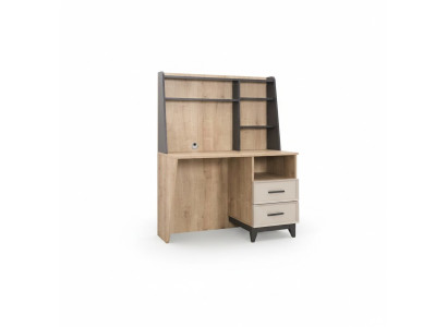 Bureau Bureau d'ordinateur Marron Mobilier de chambre d'enfant Table en bois Étagères