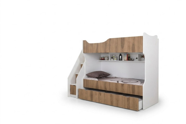 Lit d'enfant Lit superposé Lit Mobilier pour enfants Blanc Suite Moderne Enfants