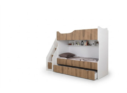 Lit d'enfant Lit superposé Lit Mobilier pour enfants Blanc Suite Moderne Enfants